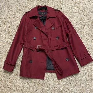 Coach Burgundy Trench Coat